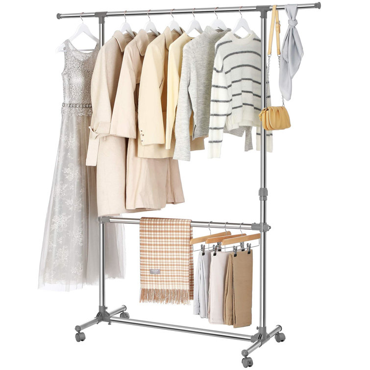 Rebrilliant Edina Adjustable Rolling Clothes Racks Wayfair.co.uk